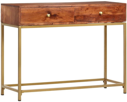 Console table 100x35x76 cm solid acacia wood - Console Table - Main image