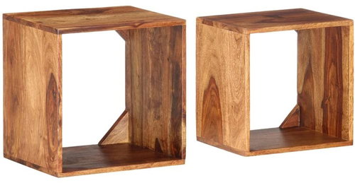 Nesting tables 2 pcs solid sheesham wood - Side Table - Main image