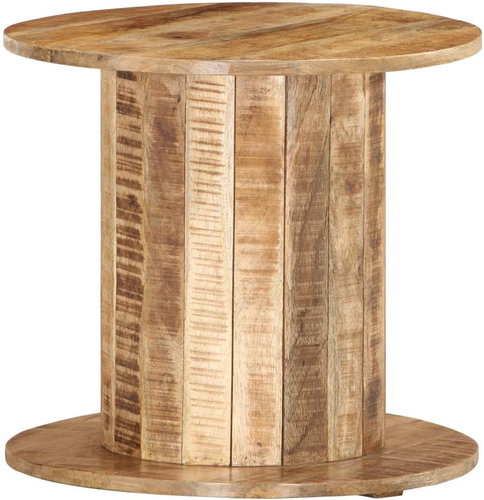 Round side table 50x50x46 cm massive rough mango tree - Side Table - Main image