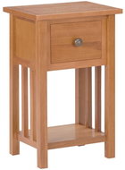 Magazine table with drawer 35x27x55 cm solid oak wood - Side Table