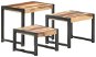 Nesting tables 3 pieces of solid wood with sheesham surface - Side Table