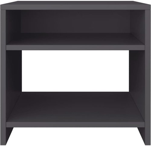 Bedside table gray 40x30x40 cm chipboard - Night Stand - Main image