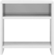 Bedside table white with high gloss 40x30x40 cm chipboard - Night Stand