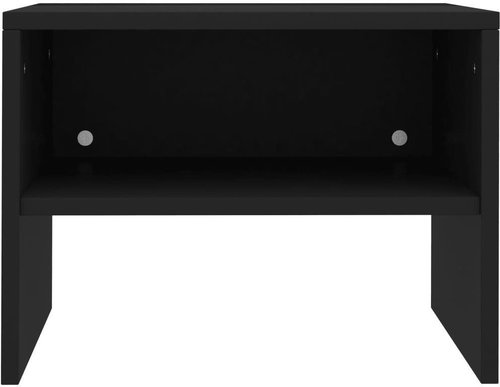 Bedside table black 40x30x30 cm chipboard - Night Stand - Main image