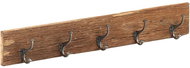 Věšák do předsíně s 5 háčky 100 × 2,5 × 15 cm recyklovaný masiv - Věšák