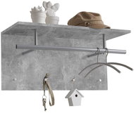 FMD Nástěnný věšák 72 × 29,3 × 34,5 cm betonově šedý - Coat Hanger