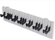 Nástěnný věšák ve tvaru klaviatury se 16 černými háčky - Stojan na oblečení