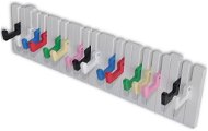Nástěnný věšák ve tvaru klaviatury se 16 pestrobarevnými háčky - Věšák