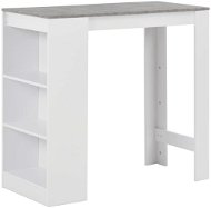 Barový stůl s regálem bílý 110 x 50 x 103 cm - Barový stůl