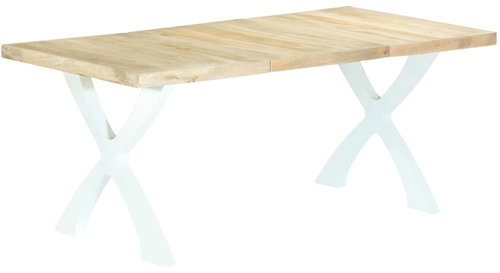 Dining Table 180 x 90 x 76 cm Solid Mango Wood - Dining Table - Main image