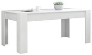 Dining table white with high gloss 160 x 80 x 76 cm chipboard - Dining Table