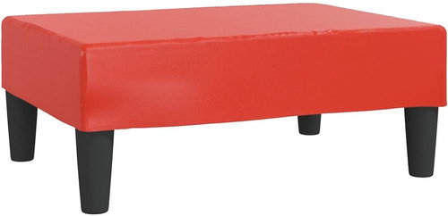 Shumee podnožka červená 78×56×32 cm umělá kůže , 337713 - Taburet - Main image