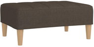 Shumee podnožka hnědá 78×56×32 cm textil, 337749 - Taburet