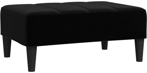Shumee podnožka černá 78×56×32 cm samet, 337764 - Taburet - Main image