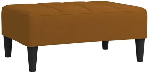 Shumee podnožka hnědá 78×56×32 cm samet, 337766 - Taburet - Main image