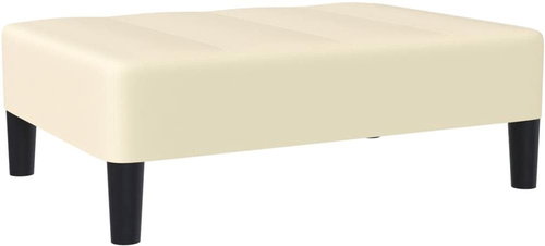 Shumee podnožka krémová 78×56×32 cm umělá kůže, 337769 - Taburet - Main image