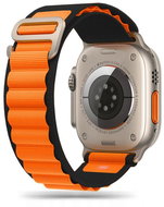 Tech-Protect Nylon for Apple Watch 42/44/45/49mm, black / orange - Watch Strap