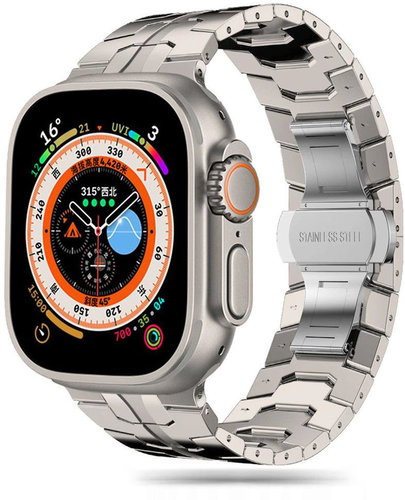 Tech-Protect Stainless Line für Apple Watch 42/44/45/49mm, titanium - Smartwatch-Armband - Hauptbild
