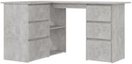 Corner desk concrete grey 145 x 100 x 76 cm chipboard - Desk