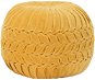 Cotton velvet pouf 40 x 30 cm yellow - Pillow Seat