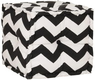 Cube cotton pattern handmade 40x40 cm black and white - Pillow Seat
