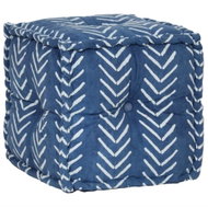 Cube cotton pattern handmade 40x40 cm indigo - Pillow Seat