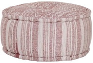 Seating pouf round cotton with pattern 50 x 25 cm terracotta - Pillow Seat