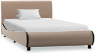 Bed frame cappuccino faux leather 100 x 200 cm - Bed Frame