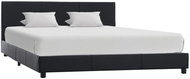 Bed frame black faux leather 160 x 200 cm - Bed Frame