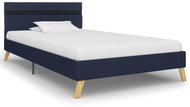 Bed frame with LED light blue textile 90 x 200 cm - Bed Frame