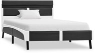 Bed frame with LED grey faux leather 90 x 200 cm - Bed Frame