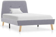 Bed frame light grey textile 100 x 200 cm - Bed Frame