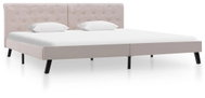 Bed frame light linen textile 180 x 200 cm - Bed Frame