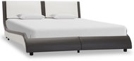 Bed frame grey and white faux leather 120 x 200 cm - Bed Frame