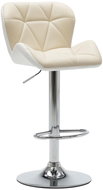 Barová stolička krémová umělá kůže - Barová židle