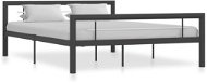 Bed frame grey and white metal 120 x 200 cm - Bed Frame