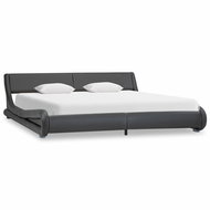 Bed frame grey faux leather 180 x 200 cm - Bed Frame