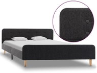 Bed frame dark grey jute 160 x 200 cm - Bed