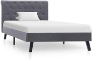 Bed frame dark grey textile 100 x 200 cm - Bed Frame