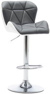 Barová stolička šedá umělá kůže - Barová židle