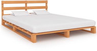 Pallet bed frame brown solid pine 140 x 200 cm - Bed Frame