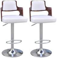 Barové stoličky 2 ks bílé umělá kůže - Barová židle