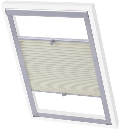 Pleated roller blind cream MK08 - Roller Blind - Main image