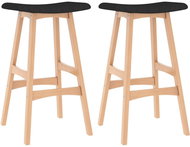 Barové stoličky 2 ks černé textil - Barová židle