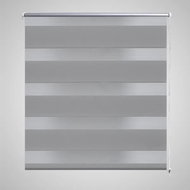 Roller blind day and night / Zebra / Twinroll 100x175 cm grey - Roller Blind