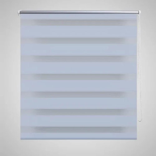 Roller blind day and night / Zebra / Twinroll 120x230 cm white - Roller Blind - Main image