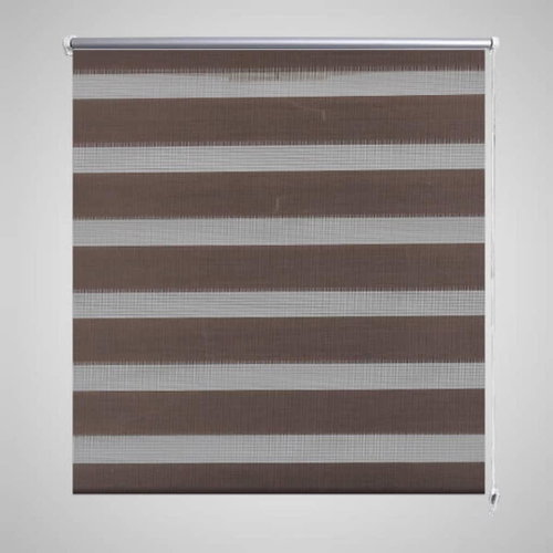 Roller blind day and night / Zebra / Twinroll 120x230 cm coffee - Roller Blind - Main image