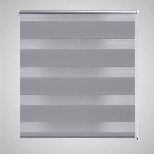 Roller blind day and night / Zebra / Twinroll 40x100 cm grey - Roller Blind - Main image