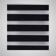 Roller blind day and night / Zebra / Twinroll 90x150 cm black - Roller Blind
