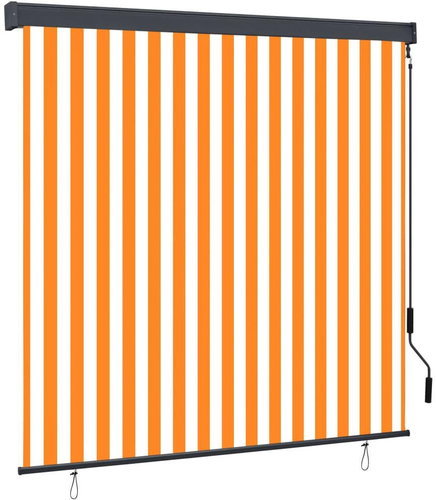 Outdoor roller blind 170 x 250 cm white-orange - Roller Blind - Main image